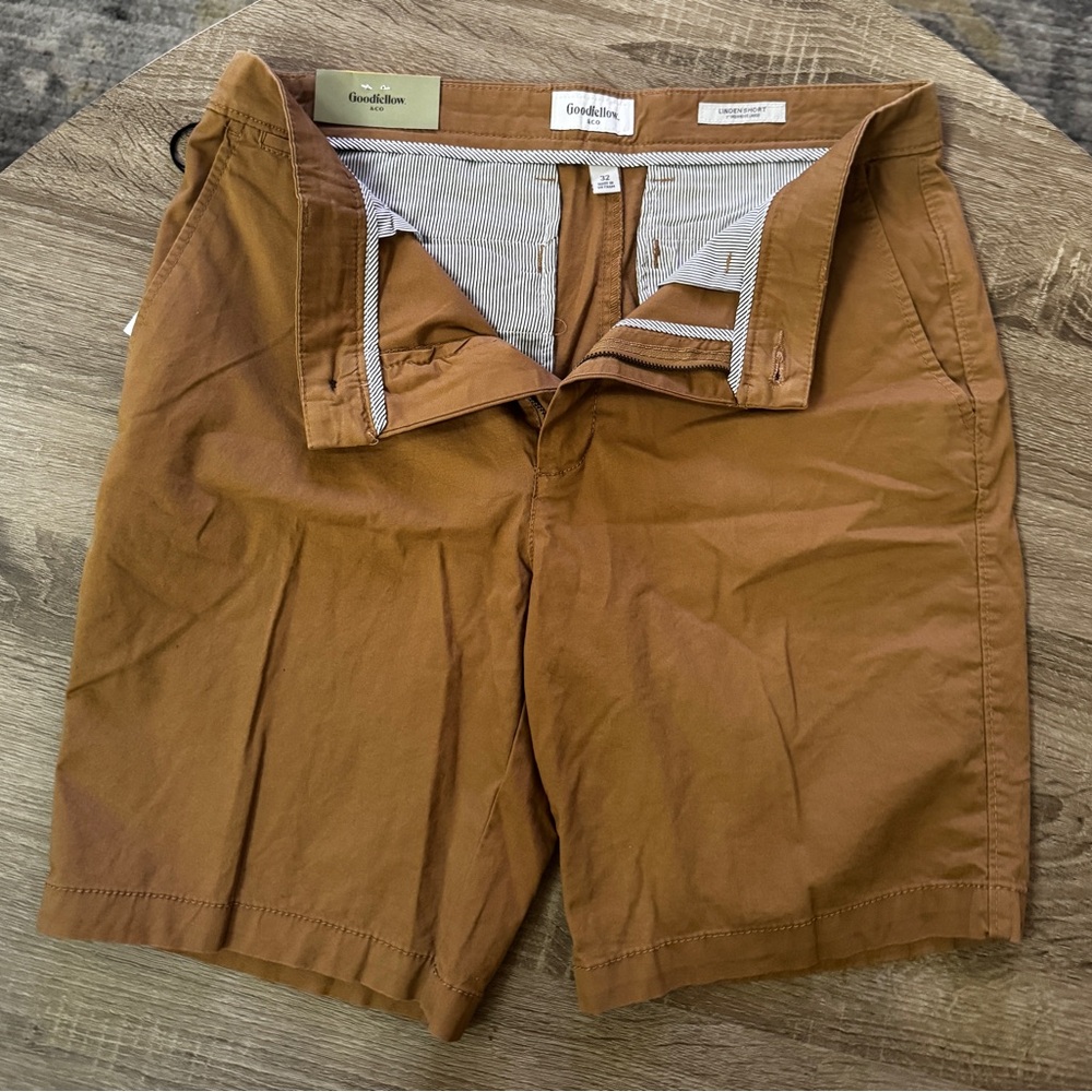 Goodfellow & Co Brown Flat Front Shorts